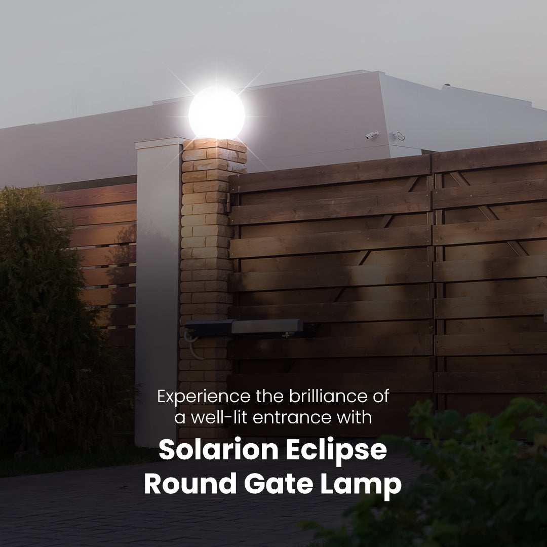 Solarion Eclipse Round Gate Lamp (Plastic with B22 Holder)