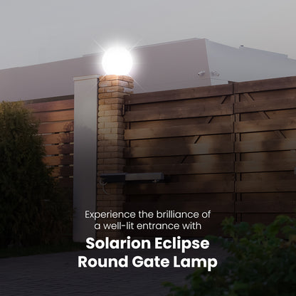 Solarion Eclipse Round Gate Lamp (Plastic with B22 Holder)